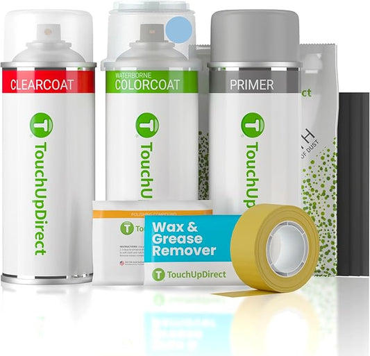 TouchUpDirect 8X0 Heritage Blue Compatible with Toyota Exact Match Touch Up Paint Aerosol - Platinum Kit