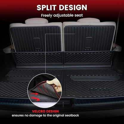 LASFIT Floor Mats Fit for Mercedes Benz GLS 450/580 / 63 AMG 2026 2025 2024 2023 2022 2021 2020 (Only Fit 6 Seats), All Weather TPE Floor Liners for Mercedes GLS 2020-2026, 1st & 2nd & 3rd Row Set