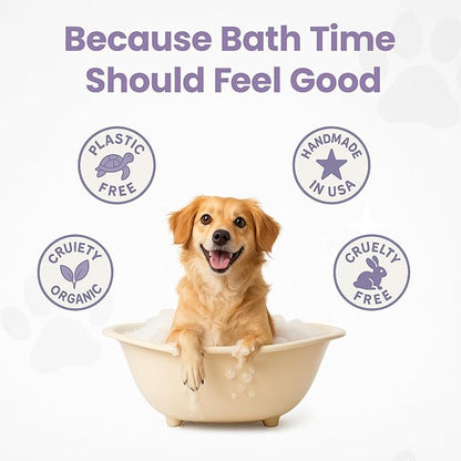 Gentle All Natural Dog Shampoo for Dry Coat for Sensitive Skin | Bar Shampoo for Dogs | Organic Dog Shampoo Sensitive Skin | Lavender (1)