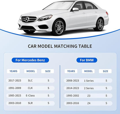 Sun Shade Windshield Sunshade for 2019 2020 2021 2022 2023 2024 Mercedes Benz SLC E-Class E200 E260 E300 E350 Coupe Sun Visor,Front Window Shield Cover Protector 240T Reflective Car Accessories