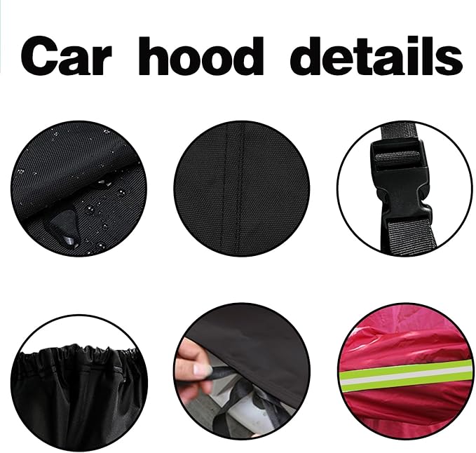 Car Cover for SUV Waterproof All Weather Snowproof UV Windproof Outdoor Full Car Jacket with Elastic Edges Adjustable Straps