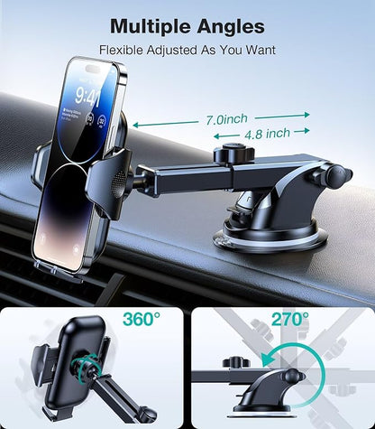 VICSEED [No.1 Powerful Suction] [Rally Racing-Grade Stability] Phone Holders for Your Car 2025 Upgraded Car Phone Holder Mount Truck Stand for Dashboard Windshield Vent for iPhone Samsung All Phones