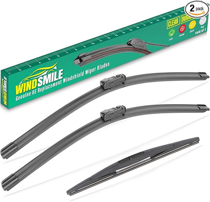 26" 16" 12" Windshield Wiper Blades Replacement for Subaru Crosstrek 2018 2019 2020 2021 2022 2023 Premium All Weather Front Rear Wipers Set - OEM Quality (Pack of 3)