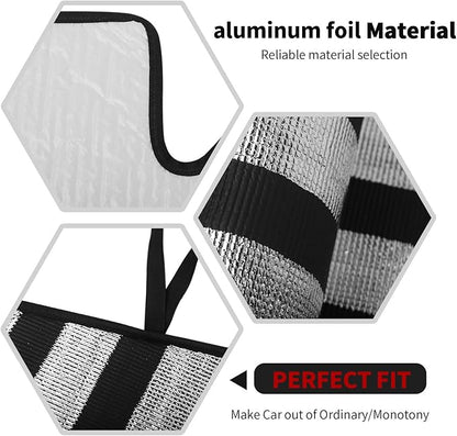 RT-TCZ Windshield Sunshade Sun Shade Heat Shield Window Sun Visor Mat for Dodge Durango 2011-2024,US Flag