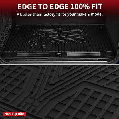 LASFIT Cargo Mats for Mercedes Benz G Class G550 / G580 / G63 AMG SUV 2026 2025 2024 2023 2022 2021 2020 2019, All Weather TPE Custom Fit Cargo Liner for G Class Trunk Mats, Black