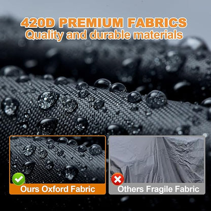 Neverland ATV Cover Waterproof Outdoor Heavy Duty ATV Covers Dustproof Anti-UV 4 Wheeler Cover All Weather Protection Four Wheeler Cover for Polaris Yamaha Suzuki Honda (Black XLarge)