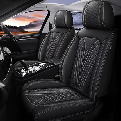 2 Front Car Seat Cover Fit for Toyota Camry 2012-2024 2025 Faux Leather Breathable Waterproof Camry Seat Covers Automotive Cushion Protector Compatible Airbag (2 Seats & Black)
