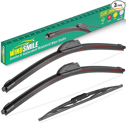 24" 18" 13" Windshield Wiper Blades Replacement for Chevrolet Chevy Equinox 2018 2019 2020 2021 Premium All Weather Front Rear Wipers Set - OEM Quality (Pack of 3)