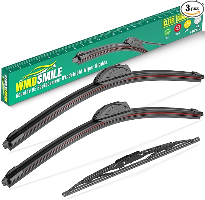 26" 20" 16" Windshield Wiper Blades Replacement for Dodge Grand Caravan 2008-2020 / Chrysler Town & Country 2008-2016 Premium All Weather Front Rear Wipers Set for My Car - OEM Quality (Pack of 3)