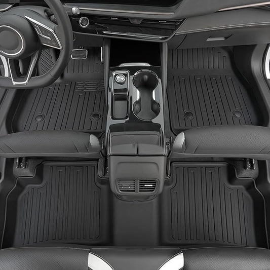 Floor Mats Set for Buick Envision 2021-2025 Accessories, Full Coverage All Weather Floor Mats Cargo Mat with Backrest Protectors & Door Sill Guards