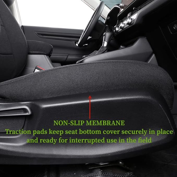 coverdream Full Set CRV Seat Covers Custom Fit for 2023 2024 2025 2026 Honda CR-V LX,EX,EXL,Hybrid,Sport Series,Trailsport,Fully Covered,Airbag Compatible UV Resistant Polyester Seat Protector(Black)