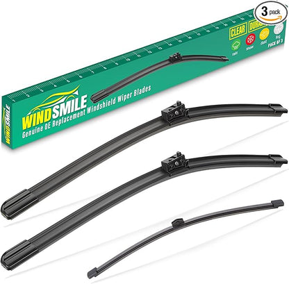 26" 22" 11" Windshield Wiper Blades Replacement for Mercedes-Benz GLS450 GLS580 GLS63 AMG 2020 2021 2022 2023 2024 GLS 450 580 63 AMG Premium All Weather Front Rear Wipers Set - OEM Quality(Pack of 3)