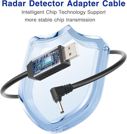 Radar Detector Power Cable for Cobr RAD350 380 450 480i 700i XRS9370 955 5300 9940 SPX 5300 5521 7700 ESR700 ESD737 767 SLR Vendetta 500,Power Cord for Cobr,Car Replacement Charging Cable 6.56ft