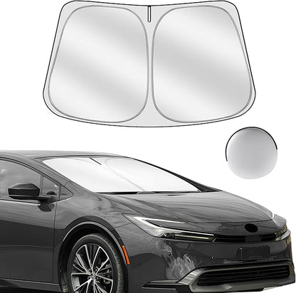 Windshield Sun Shade for Toyo-ta Prius (NOT for Prius C or Prius V) 2023-2025 Foldable Sunshade Custom Fit Front Window Car Interior Accessories Protector Blocks UV Rays
