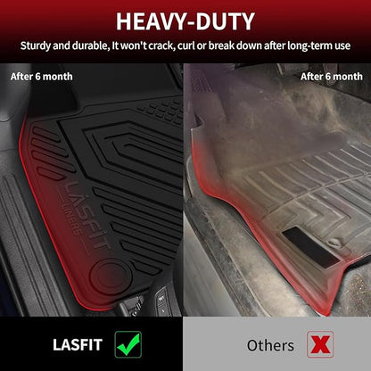 LASFIT Floor Mats & Cargo Mat Fit for Mazda CX5 2025-2017, Custom Fit TPE All Weather 2025 2024 2023 2022 2021 2020 2019 2018 2017 Floor Mats & Trunk Liner Full Set Car Mats for Mazda CX-5, Black