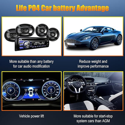 Group48 LiFePO4 Lithium-ion Car Battery Lightweight Design Auto Lithium Battery 12V 60AH High-Performance Car Battery