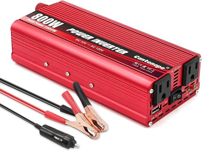 800 Watt Car Inverter DC 12V to 110V/120V AC Converter Power Inverter with 3.1A USB Car Adapter and Cigarette Lighter for Car Home Laptop Truck
