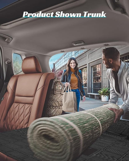 Floor Mats Full Set for Nissan Rogue 2021-2025 Accessories, All Weather Floor Mats Cargo Liner for Back of SUV, Rubber Mats for Car Floor, Custom Fit laser Tech Mat Heavy Duty Trunk Liner Black