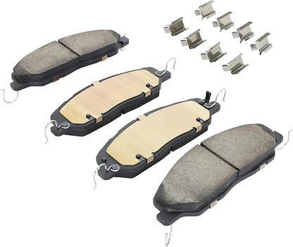 Premium Ceramic Front Brake Pads (1001-1463C) Compatible with Ford Mustang 2011-2014