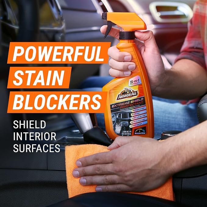 Armor All Extreme Shield Protectant Spray, Interior Car Cleaner with UV Protection Against Cracking and Fading, 16 Fl Oz (Pack of 2)