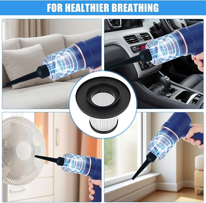 4 Pack LT-135 HEPA Filter Replacement: for JONYJ Handheld Car Vacuum Cleaner Compatible with Vizeusvac Car Vacuum Cleaner