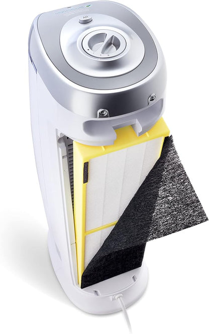 GermGuardian Air Purifier with HEPA 13 Filter, Removes 99.97% of Pollutants, Covers 743 Sq. Foot Room in 1 Hour, UV-C Light Helps Reduce Germs, 22 Inch, 2-Pack, White, AC4825W2PK