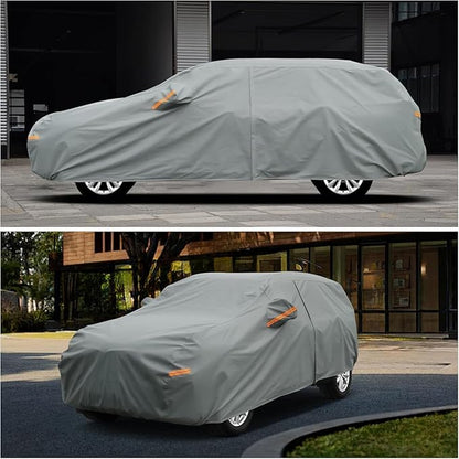 Kayme Heavy Duty SUV Car Cover Waterproof All Weather, Full Exterior Covers Sun Rain UV Protection. Universal Fit Audi Q5, BMW X3, Mazda CX-5, Hyundai Sante Fe, Tesla Model Y, Toyota RAV4, Honda CRV.