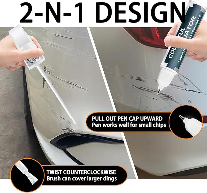 Radiant Red Metallic(R-569M) Touch Up Paint Compatible with Honda, Car Paint Pen Scratch Repair Two-In-One Touch Up Paint, Premium Car Scratch Remover for Deep Scratches