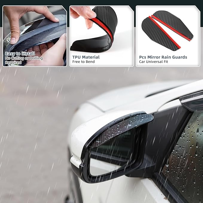 in Channel Rain Guards for 2021 2022 2023 2024 2025 Jeep Grand Cherokee L, Durable Side Wind Deflectors, Smoke Vent Window Visors Shades Shield, 4PCS
