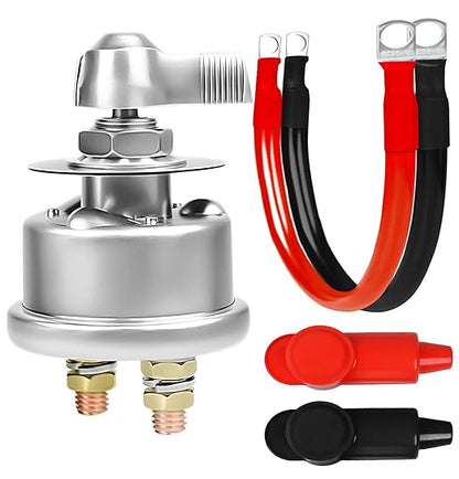 200A 12-48V High Current Master Battery Disconnect Switch Battery Power Cut Off Isolator Killer Switch with Face Plate for Car Vehicle RV Truck Boat Marine ATV