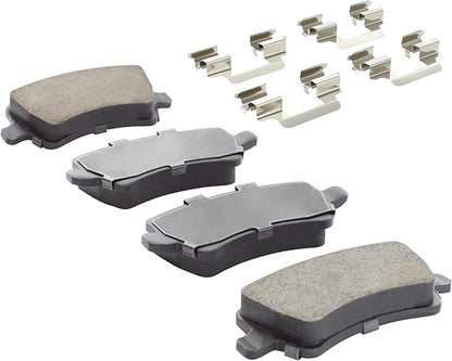 Premium Semi-Metallic Rear Brake Pads (1001-1307AM) Compatible with 2008-2018 Volvo (S60/S60 Cross Country/V60/V60 Cross Country/V70/XC60/XC70)