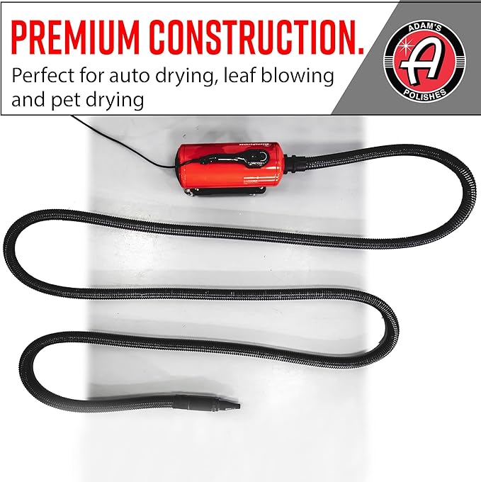 Adam's Polishes Air Cannon Jr. - High Powered Filtered Car Wash Blower | Dry Before Car Cleaning, Car Detailing, Car Wax, or Ceramic Coating | Auto Tool Kit Gift Boat RV Motorcycle