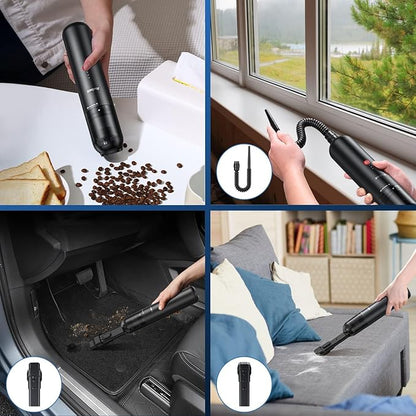 RUBOT Handheld Vacuum Cleaner, 16000PA Powerful Suction Car Vacuum Protable Cordless，Keyboard Cleaner Mini Cordless Vacuum for Car Home and Office