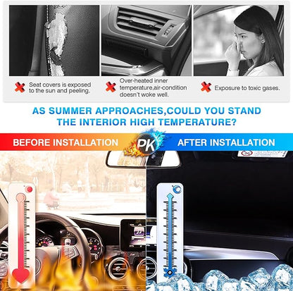 KUST Windshield Sun Shade for 2024 2025 2026 Chevrolet Silverado EV/Chevy Silverado EV/GMC Sierra EV Custom Fit Sunshade Window Sun Visor Protector Foldable Blocks UV Rays Keep Your Car Cooler