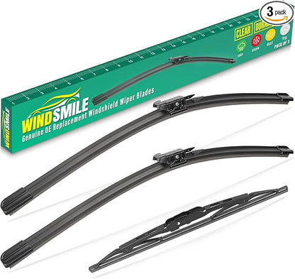 24" 21" 13" Windshield Wiper Blades Replacement for Chevy Chevrolet Traverse 2012 2013 2014 2015 2016 2017 Premium All Weather Front Rear Wipers Set - OEM Quality (Pack of 3)