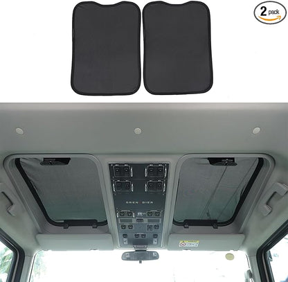 Compatible with INEOS Grenadier 2020-2024 Car Sunroof Sun Shade, Foldable Memory Steel Wire Car Sunroof Sun Shade Breathable Mesh Keep Cool