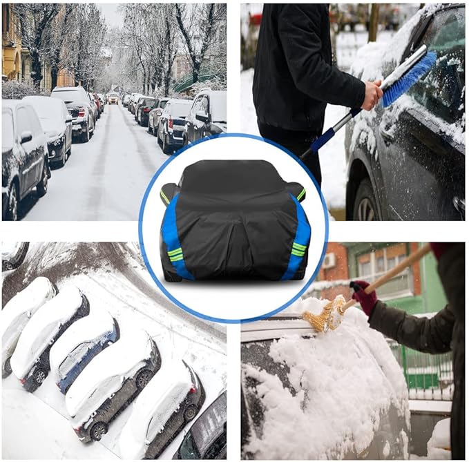 Avecrew Car Cover Custom Fit for Benz GLC, Waterproof All Weather Full Exterior Cover Rain Snow UV Protection Cover with Side Door Zipper Design