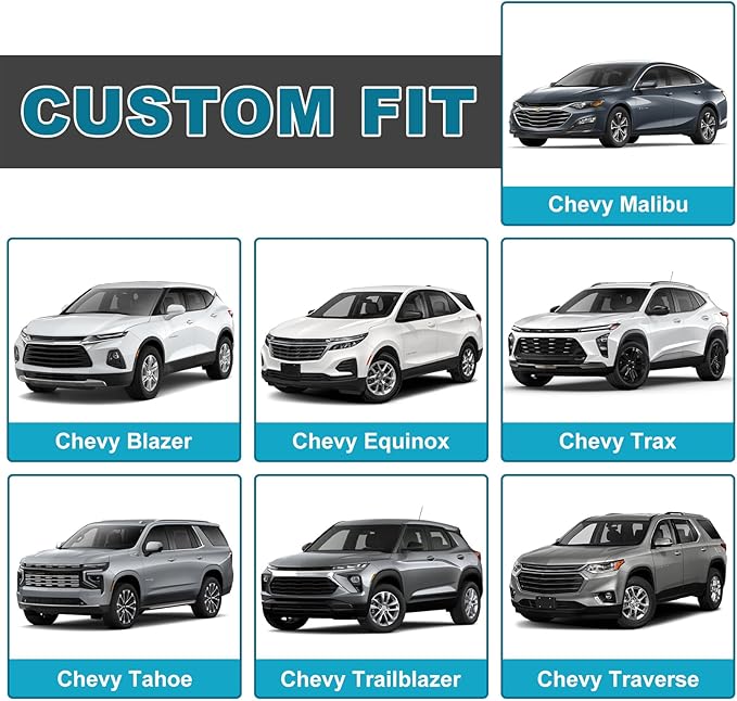 GIANT PANDA Fit Chevy Equinox Trax Malibu Blazer Trailblazer Traverse Tahoe Front Car Seat Cover, 3D Air Mesh Breathable Seat Protector（Black 2-Pack）
