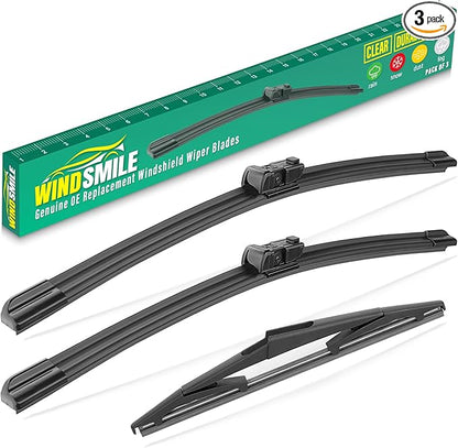 24" 24" 10" Windshield Wiper Blades Replacement for Toyota Sequoia 2023 2024 Premium All Weather Front Rear Wipers Set - OEM Quality (Pack of 3)