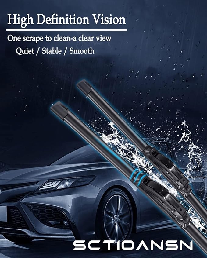 3Pcs Windshield Wiper Blades for Cadillac XT5 2017 2018 2019 2020 2021 2022 2023, Original Equipment Automotive Replacement Windshield Wiper for My Car-24"/20"/11T" (Pack of 3) J- HOOK