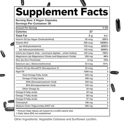 Complement ForHer & Essential Vegan Multivitamin Bundle – 30-Day Women’s Wellness Support with Omega 3, B12, D3, Iron, Folate & More – Energy, Immunity & Hormonal Balance