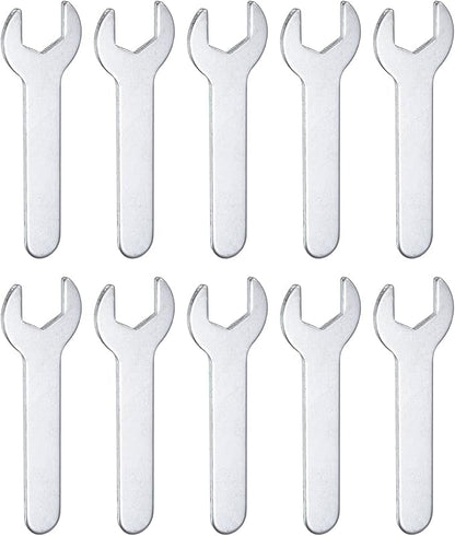 HARFINGTON 10pcs Small Wrench 12x70x2mm Metric U-Shaped Single Open Ended Spanner Super Thin Flat Head Galvanizing Wrench for Automotive Repair Furniture Assembly