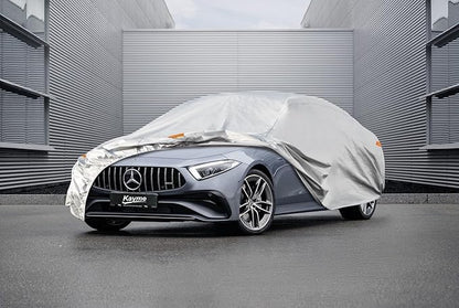 Kayme 6 Layers Car Cover Custom Fit for Mercedes Benz CLS 63 400 500 550 (2004-2025) Waterproof All Weather for Automobiles, Outdoor Full Cover Rain Sun UV Protection.Silver