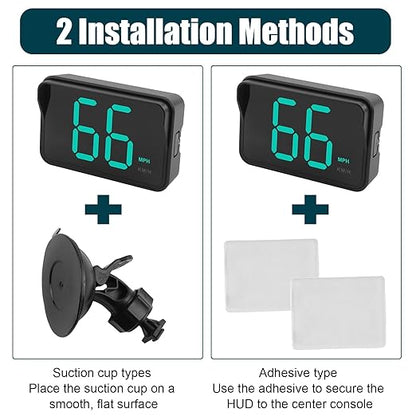 GPS Digital Speedometer for Car MPH, Universal HUD Speed Meter with LED Large Font, Plug Play for Car Truck Motor SUV Golf Cart All Vehicles (2025 New with Bracket & Charger)