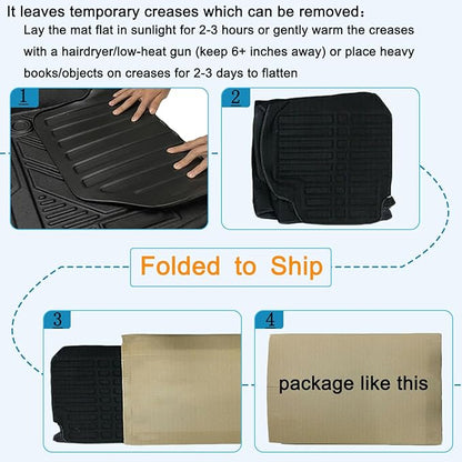 RAV4 Floor Mats Compatible with 2025 2024 2023 2022 2021 2020 2019 Toyota RAV-4，All Weather Protection Waterproof Durable Anti-Slip Odorless Custom-fit TPE Floor Liner Front and Rear Row Set