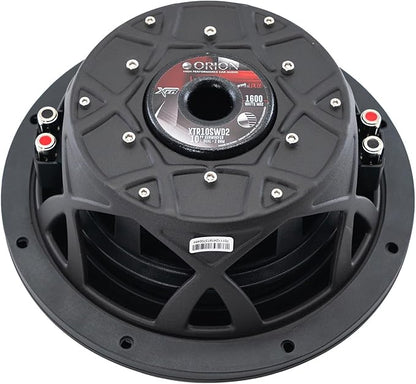 ORION XTR Series XTR10SWD2 Shallow Mount 10” Car Subwoofer, 1600W Max Power, 400W RMS, Dual 2 Ohm, UV Coated Cone, NBR Surround – Compact Slim Subwoofer for Clean Bass in Tight Car Audio Installs