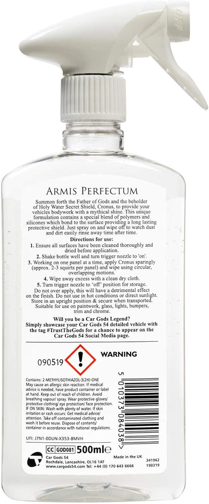 Car Gods Holy Water Secret Shield Polish, Paint Sealant, Protection Against Water and UV Damage, Hydrophobic Nano Coat Repels Dirt., 17 Fl Oz
