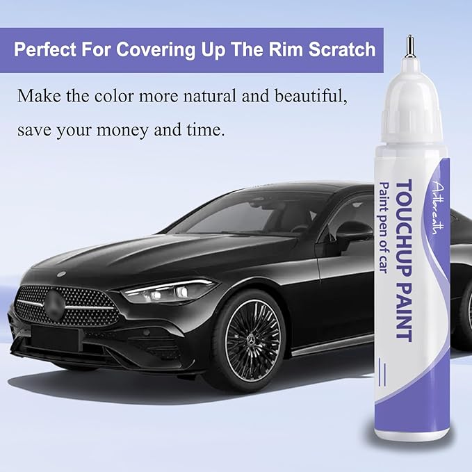 Touch Up Paint for Mercedes Benz Obsidian Black (197/9197)-Exact Match–Chips and Nicks TouchUp Paint Pen Scratch Repair Car Accessories Car Paint Pen for Erase Car Scratches