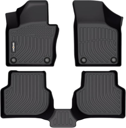 GINOWY-Floor Mats for Volkswagen VW Jetta 2012-2018 丨TPE All Weather Car Mat for VW Jetta Floor Liners Mat Custom Fit for Jetta Accessories Without Cargo Trunk Mat Trunk Liner
