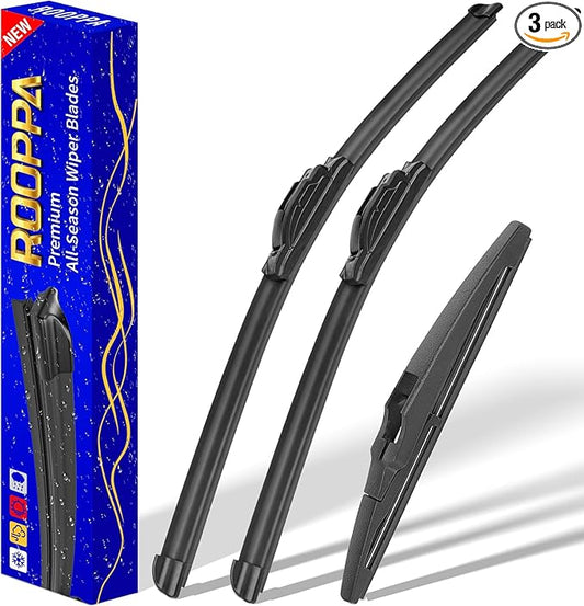 3 wipers Replacement for 2016-2021 Chevrolet Chevy Spark, Windshield Wiper Blades Original Equipment Replacement - 24"/14"/8" (Set of 3) U/J HOOK